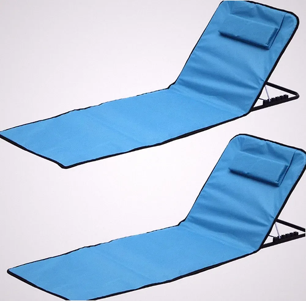 adjustable sunbathing recliner with backrest support