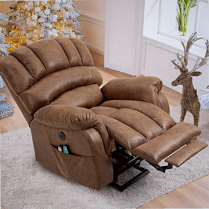 Big Tall Electric Power Lift Chair Massage Recliner Chair w/ Extended Footrest