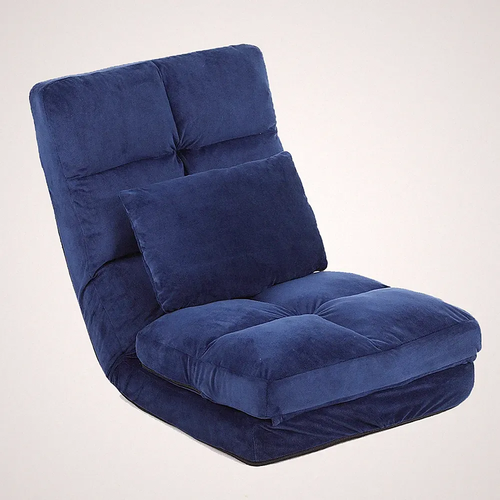 Indoor Floor Chaise Lounge Sofa Chair for Adults, 14-Angle Adjustable Recline...