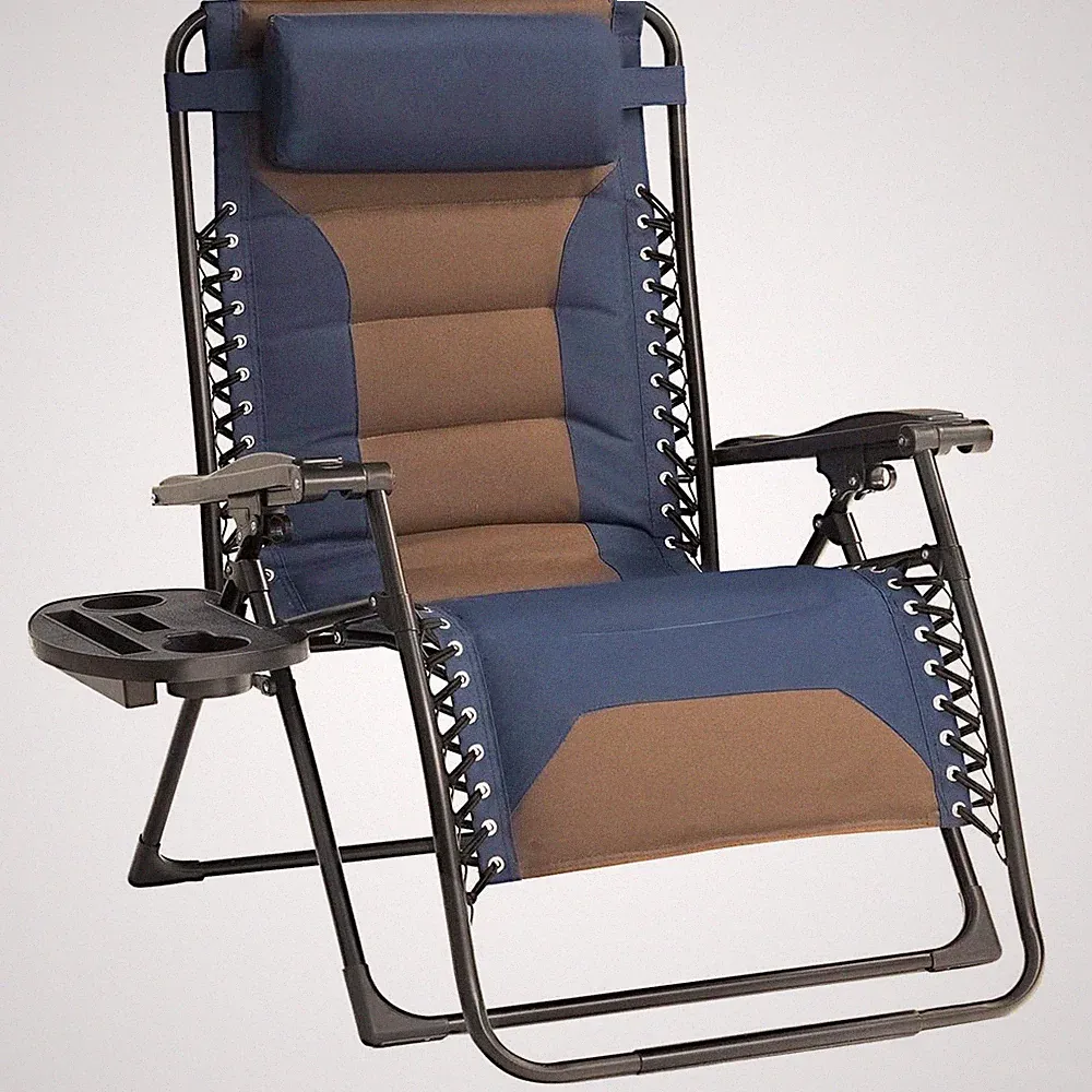 Zero Gravity Chair Oversized Padded Recliner with Adjustable Headrest & Cup H...